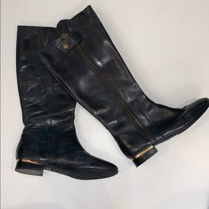Black Leather Isola Riding Boots